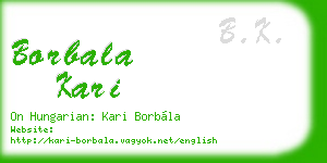 borbala kari business card