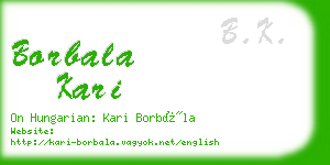 borbala kari business card